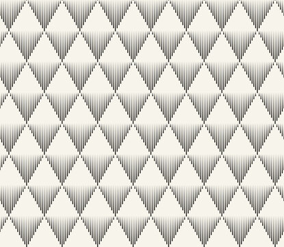 Vector seamless pattern. Repeating geometric elements. Stylish monochrome background design.