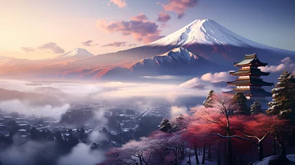 Fotobehang Alps japan © Mishab
