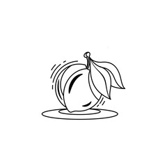 peach logo icon design