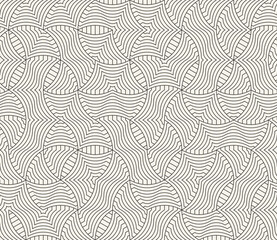 Vector seamless pattern. Repeating geometric elements. Stylish monochrome background design.