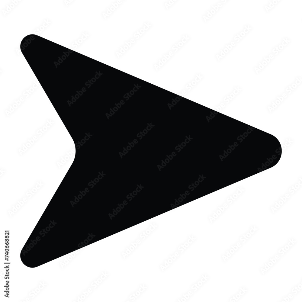 Poster arrow icon. modern simple arrow or cursor. directional arrow flat style isolated on white background
