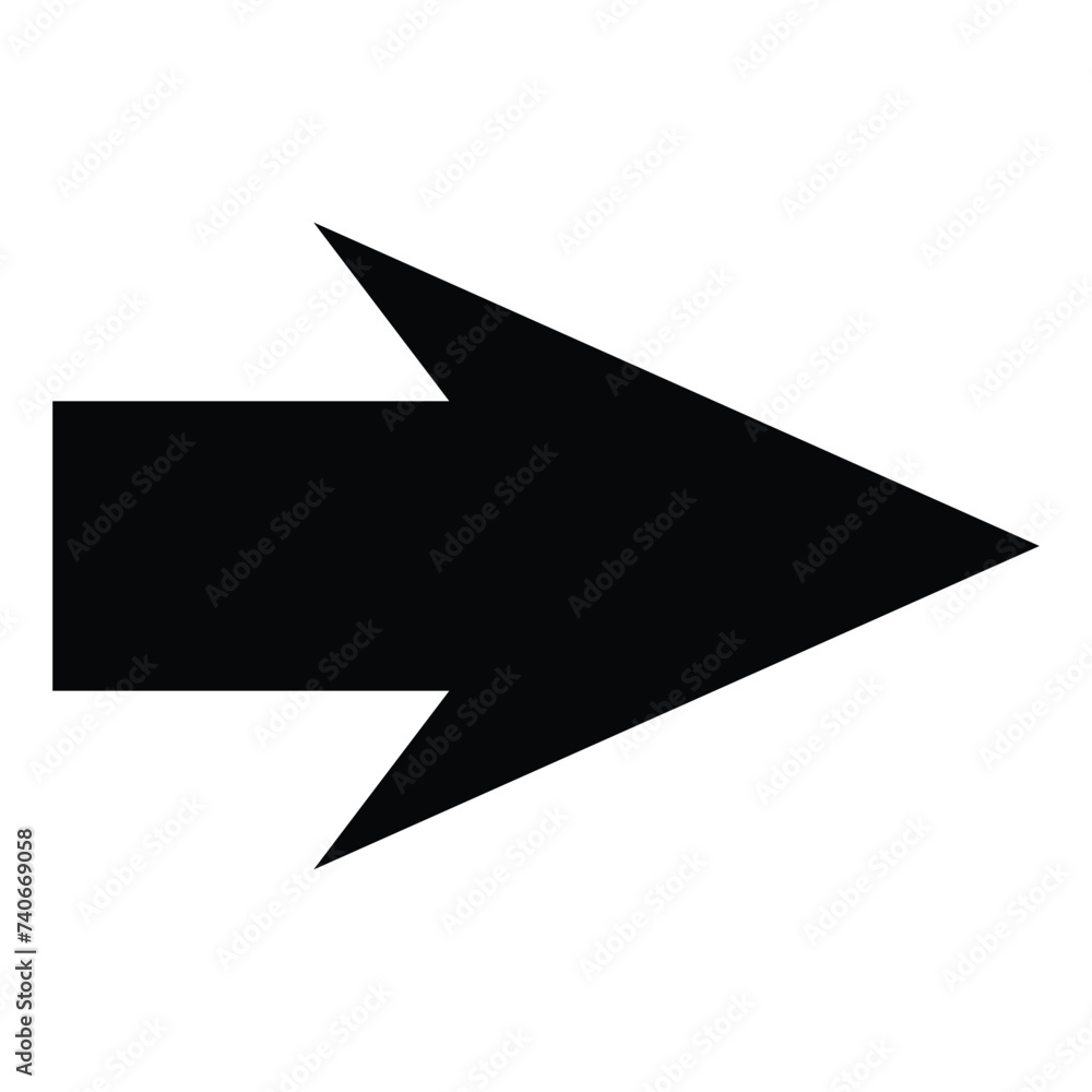 Poster arrow icon. modern simple arrow or cursor. directional arrow flat style isolated on white background