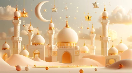 Foto op Plexiglas Celebration of islamic eid mubarak. © asma