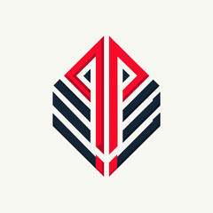 Fototapeta premium Creative Logo Concept with Abstract Branded Lines