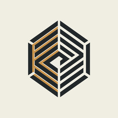 Creative Logo Concept with Abstract Branded Lines