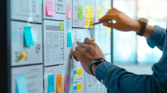UX designer working on a portal website design