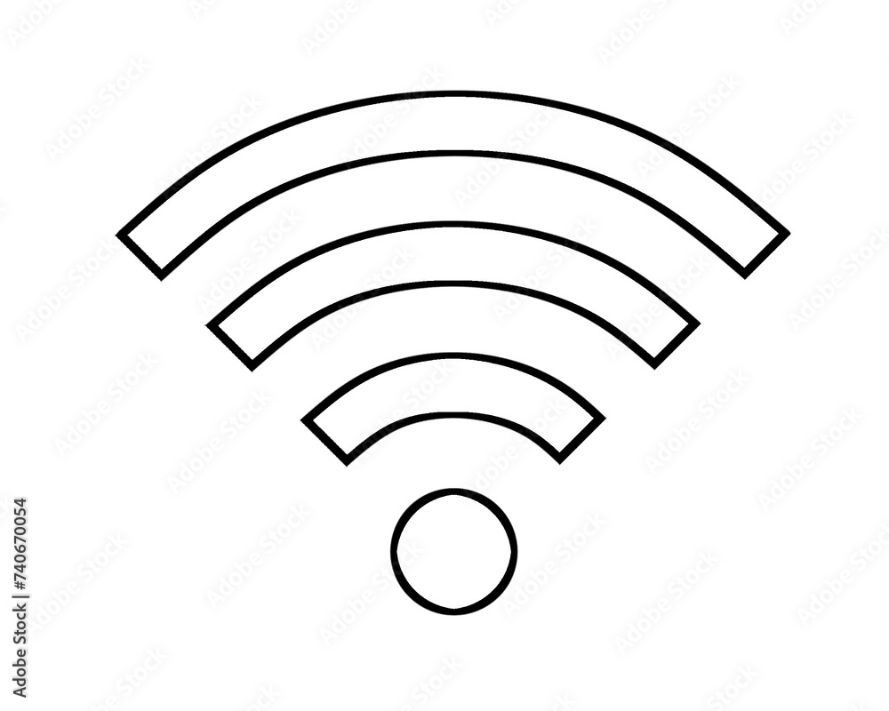 Aufkleber wifi symbol element png file transparent background