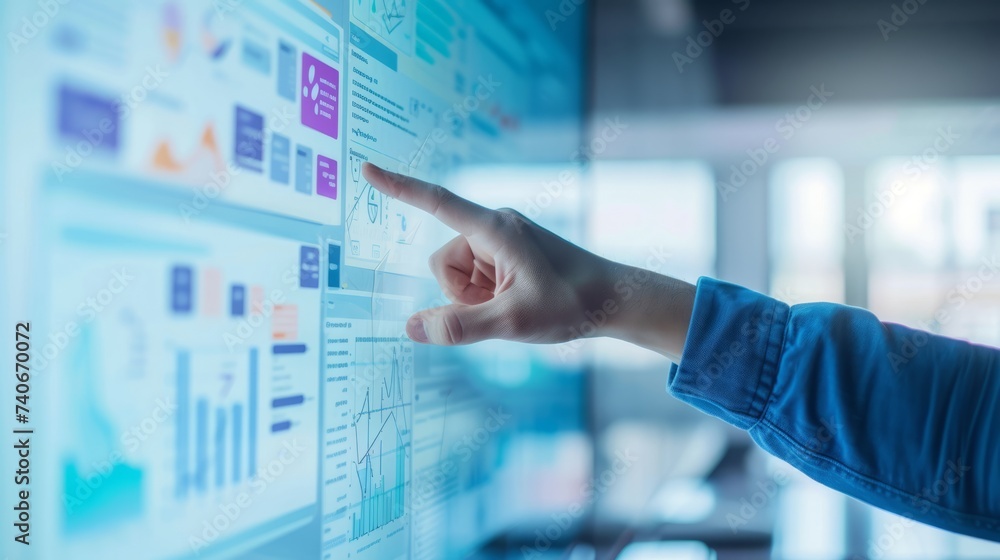 Poster ux designer working on a portal website design