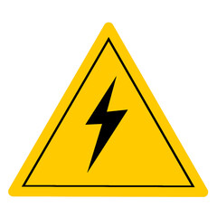 voltage sign lightning bolt element transparent png file, electrical icon set design template png file