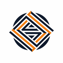 Creative Logo Concept with Abstract Branded Lines