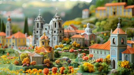 Origami Braga: Baroque Churches & Festivities Paper Town


