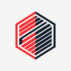 Fototapeta premium Creative Logo Concept with Abstract Branded Lines