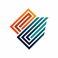 Creative Logo Concept with Abstract Branded Lines