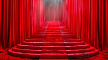 Fototapeta premium 3d illustration empty podium with abstact background very realistic front view mock up