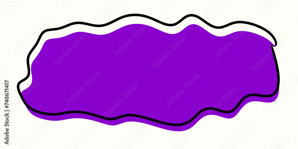Aufkleber text box purple and black line design element, lower third purple design bubble text transparent fil