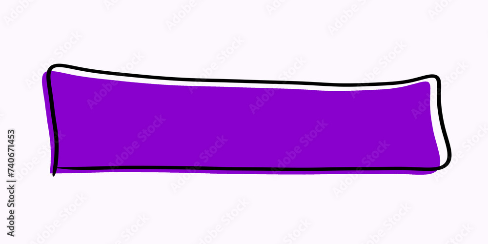 Aufkleber text box purple and black line design element, lower third purple design bubble text transparent fil