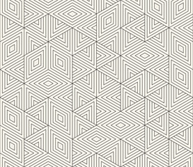 Vector seamless pattern. Repeating geometric elements. Stylish monochrome background design.