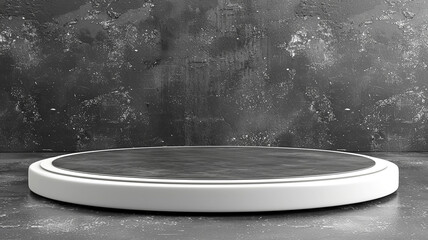 3d illustration empty podium with abstact background very realistic front view mock up