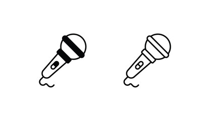 Karaoke  icon design with white background stock illustration