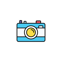 Photo Camera icon design with white background stock illustration