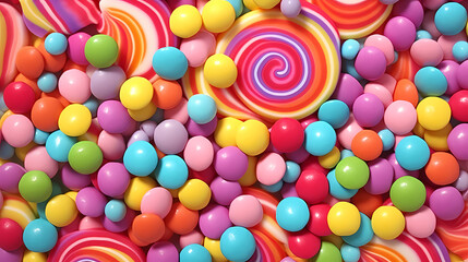 Fototapeta na wymiar Close-up of colorful jelly candies background