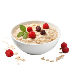 Oatmeal isolated on transparent background