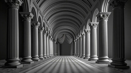 3d illustration empty podium with abstact background very realistic front view mock up