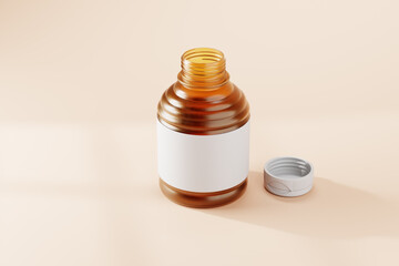 honey bottle mockup set featuring a short plastic bottle with a flip top plastic cap