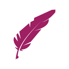feather icon on background for graphic and web design. Simple vector sign. Internet concept symbol for website button or mobile app