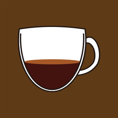 Coffee design over brown background, vector illustration. Eps 10. resources graphic element design. Vector illustration with the theme of coffee, coffee shop, beverage icon