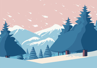 winter forest landscape