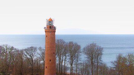 Lighthouse in Gaski, Zachodniopomoskie, Poland. © Grzegorz