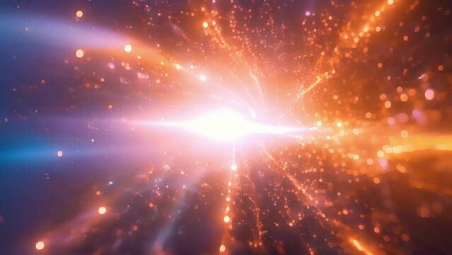 A dynamic cascade of elusive particles appearing and disappearing in a dazzling display of quantum leaps and decays.