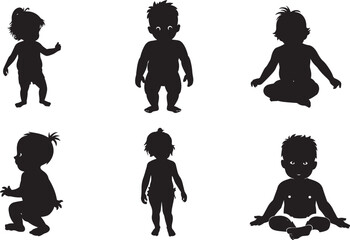 Toddler gesture silhouettes