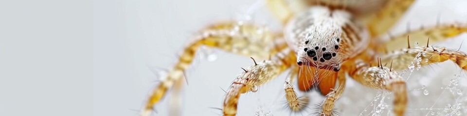 Fototapeta premium spider on a light background.