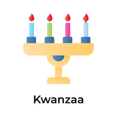 Happy kwanzaa, kwanzaa day creative icon, ready to use and download