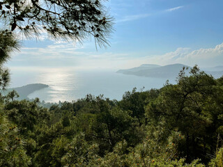 Fototapeta na wymiar View of the Princes' Islands on a bright sunny day, Turkey, Istanbul