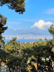 View of Istanbul from the largest of the Princes' Islands, Buyukada, Turkey