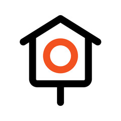 bird house line icon