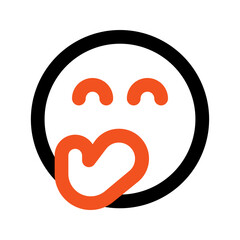 embarrassed line icon