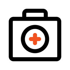 first aid kit line icon