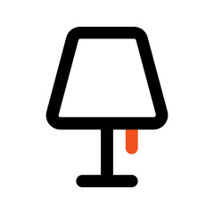 lamp desk line icon