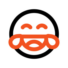 laughing line icon