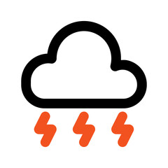 lightning bolt line icon