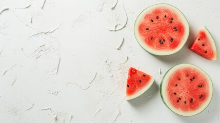 watermelon on a light background. - obrazy, fototapety, plakaty