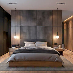 interior of bedroom, modern
