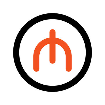manat line icon