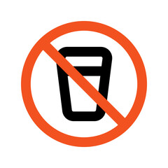 no drink line icon