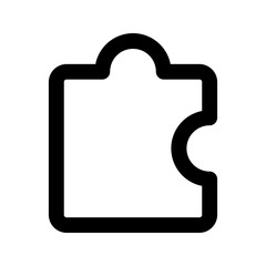 puzzle line icon
