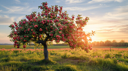 Blooming apple tree.
